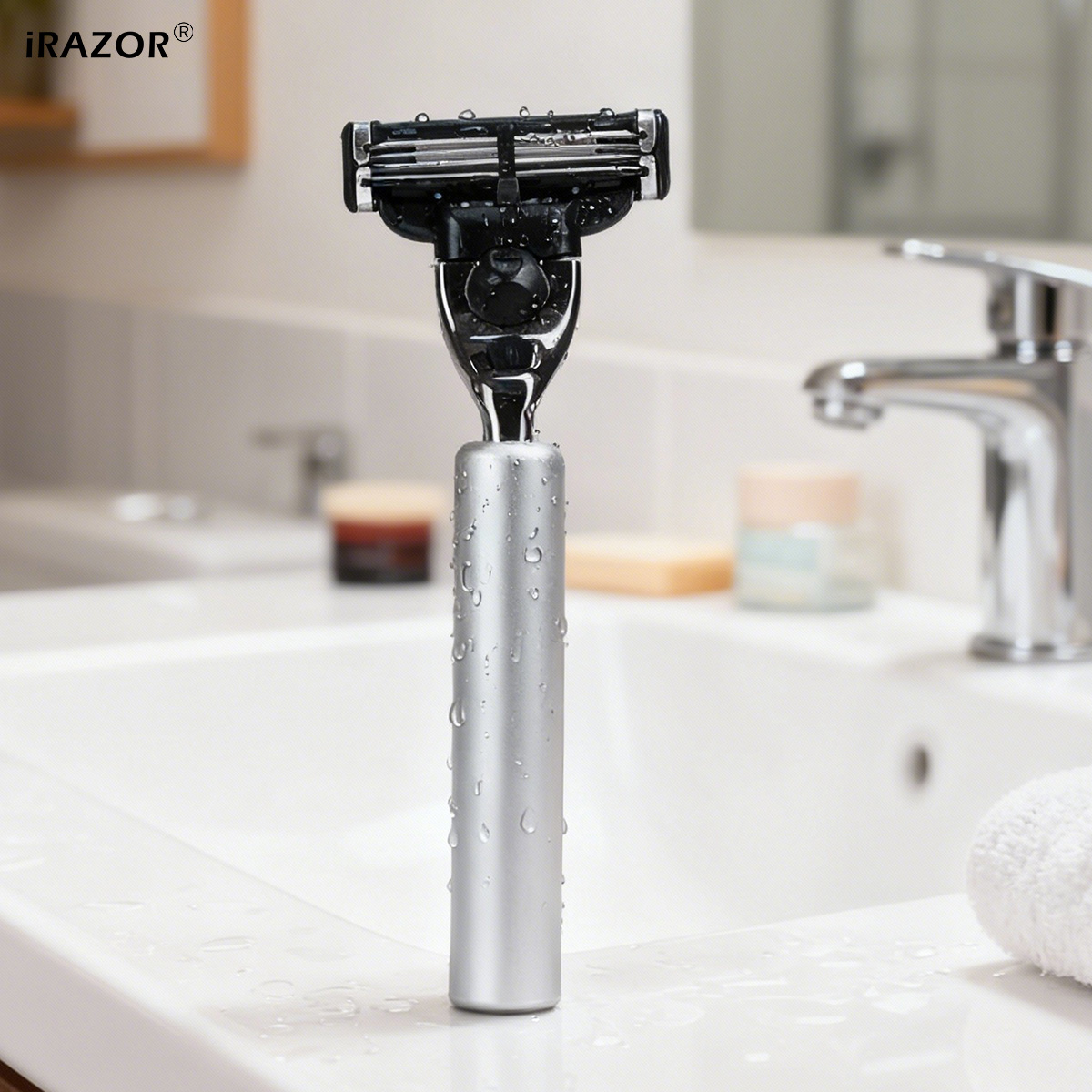 Men'S Grooming Essentials - มีดโกนหนวด iRAZOR Classic สำหรับผู้ชาย ด้ามจับอะลูมิเนียม ใบมีด