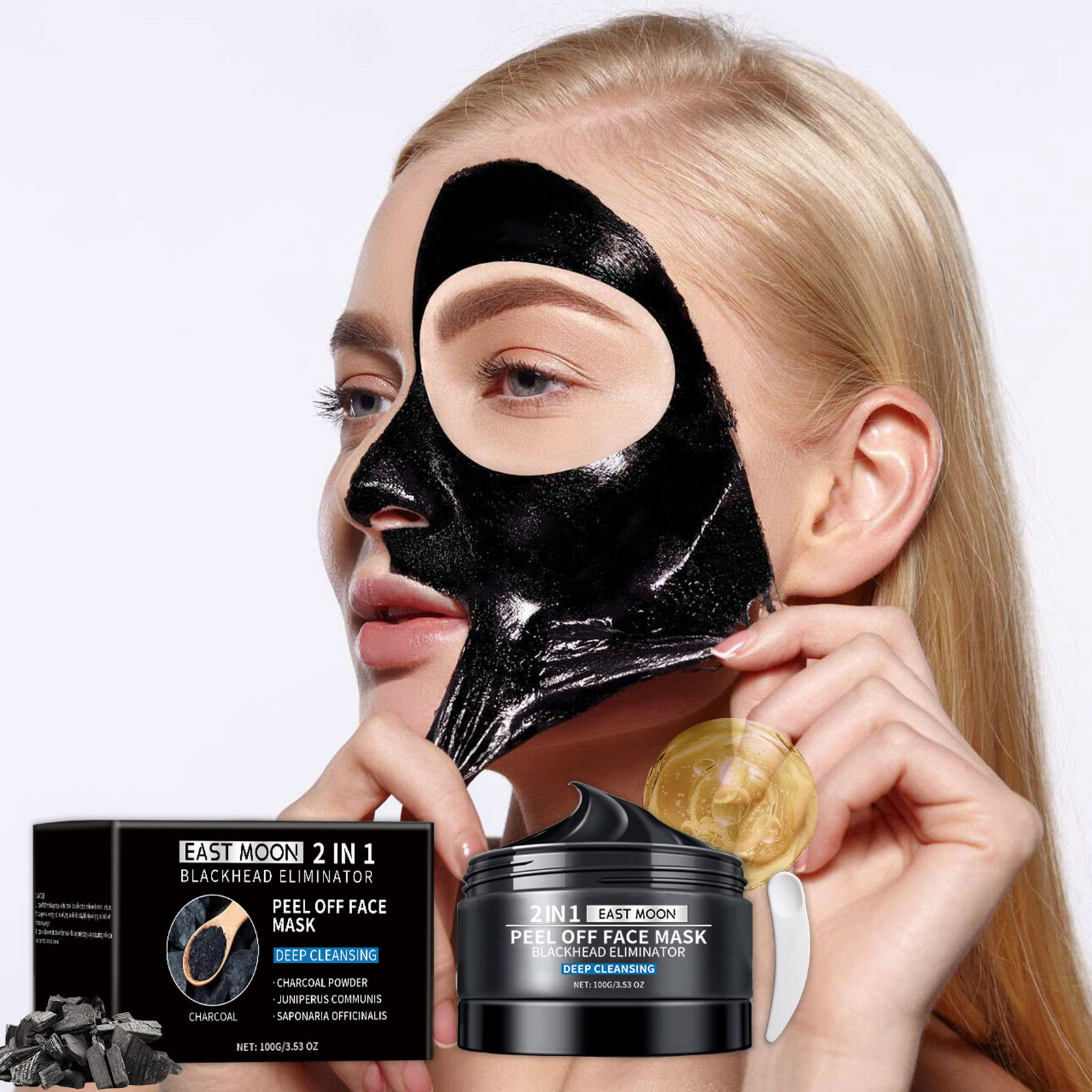 Exfoliating Scrub Mens - Bamboo Charcoal Blackhead Remover Mask Purifying