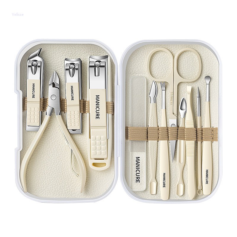Mens Grooming Kit Gift Set - ชุดอุปกรณ์ทำเล็บมือและเล็บเท้าครบชุด 12 ชิ้น พร้อมกรรไกรตัดเล็บ กรรไกรตัดหนังกำพร้า ตะไบเท้า