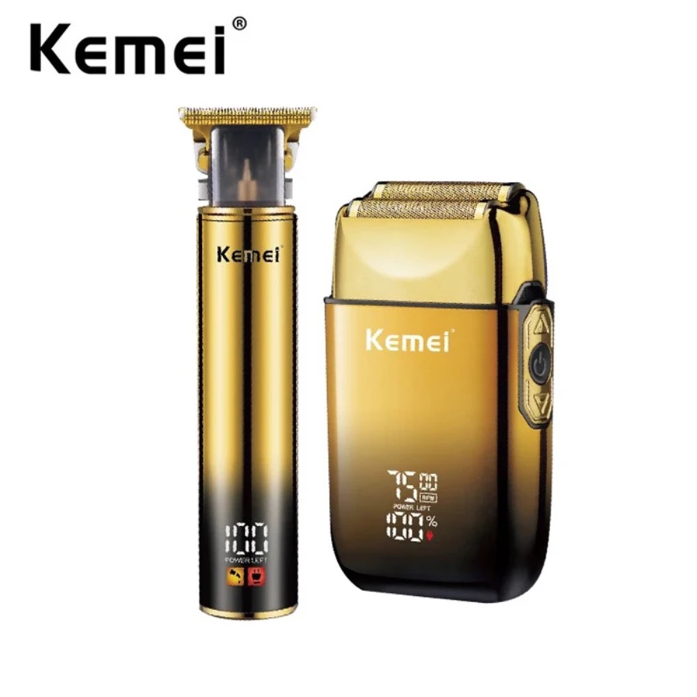 Men'S Grooming Essentials - Kemei ผมTrimmerมีดโกนหนวดไฟฟ้าเครื่องโกนหนวดฟอยล์Professional Beard Trimmerสําหรับผู้ชายGrooming KitตัดผมClippersเครื่องตัดผม