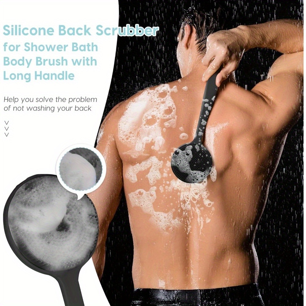 แปรงขัดหลังซิลิโคนสําหรับอาบน้ - Exfoliating Scrub Mens บทวิจารณ์และราคา