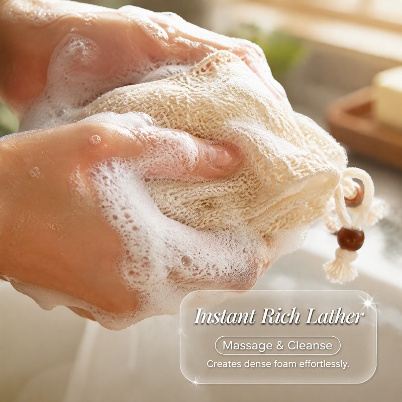 ถุงตาข่ายล้างตัวทำจากผ้าฝ้ายแล - Exfoliating Scrub Mens บทวิจารณ์และราคา