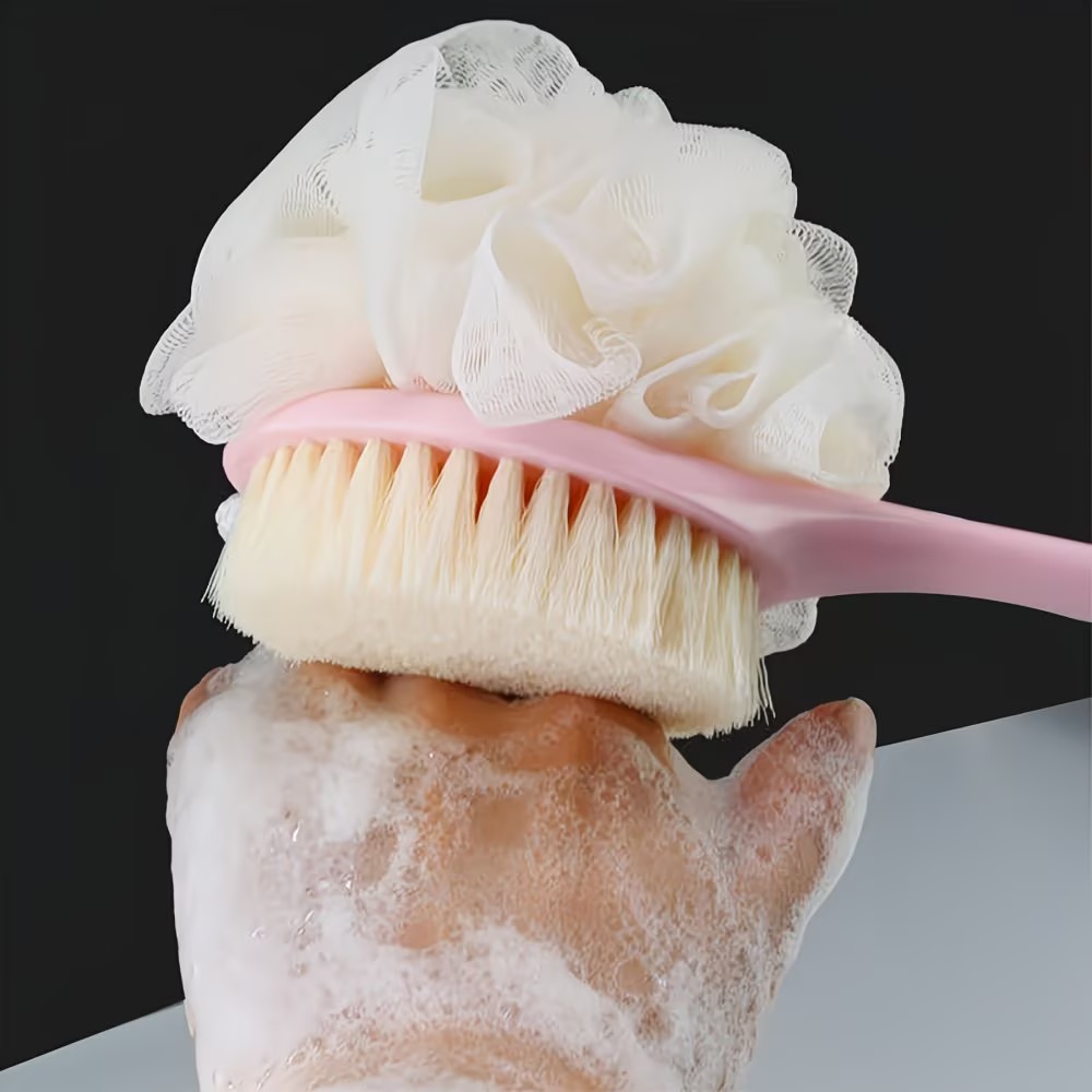 แปรงอาบน้ำไฟเบอร์นุ่ม 2-in-1 แ - Exfoliating Scrub Mens บทวิจารณ์และราคา